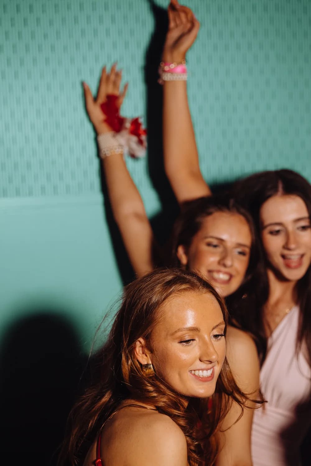 Students dancing to a professional DJ at a TY Ball